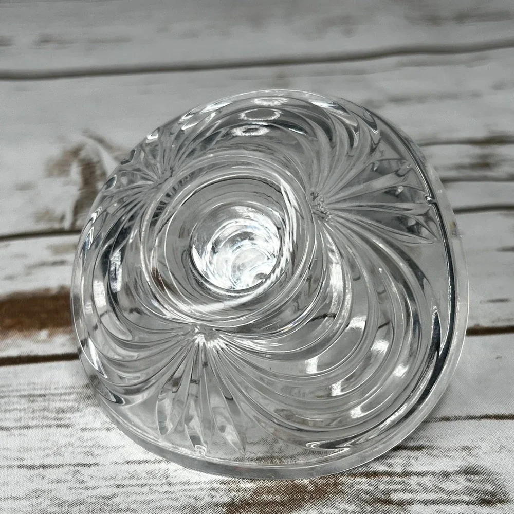 RCR Excellent Ring Holder Clear Lead Crystal Aurea Scalloped‎ Vintage OS